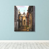 Avondlicht op de begraafplaats Recoleta Canvas Afdruk (Insitu (Houten vloer))