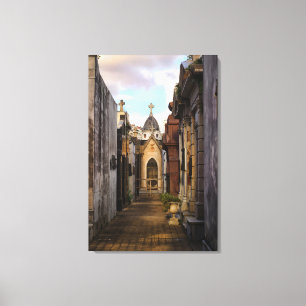 Avondlicht op de begraafplaats Recoleta Canvas Afdruk