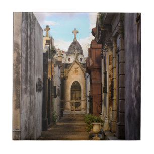 Avondlicht op de begraafplaats Recoleta Tegeltje