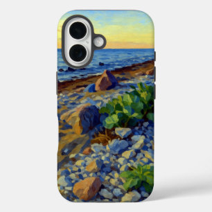 Avondlicht op de kust van Vormsi iPhone 16 Hoesje