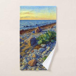 Avondlicht op de kust van Vormsi Handdoek