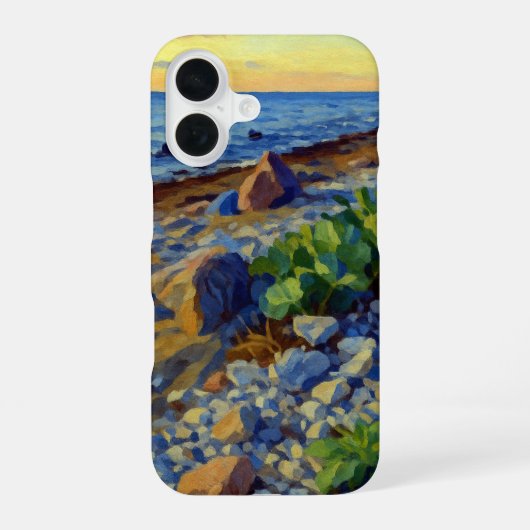 Avondlicht op de kust van Vormsi iPhone 16 Hoesje (Achterkant)