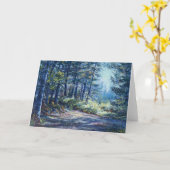 "Avondlicht op het spoor" Blanco Kaart (Gele Bloem)