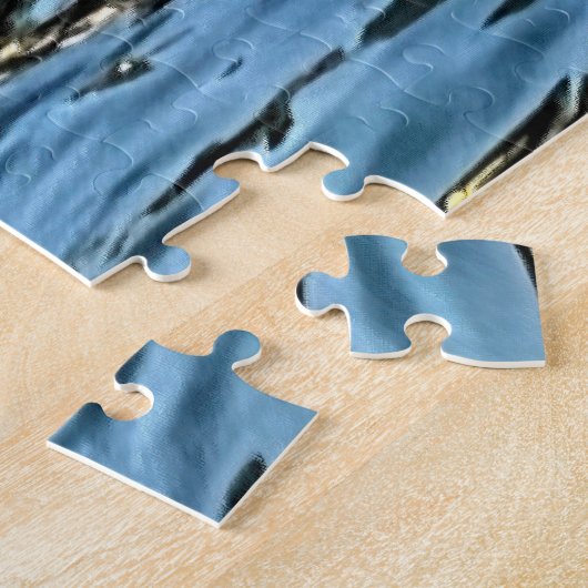 Avondlichten op zee legpuzzel (Zijkant)