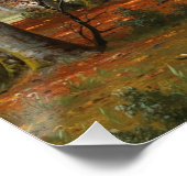 Avondlijk boslandschap perfect poster (Hoek)