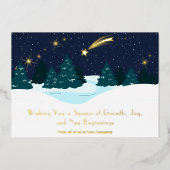 Avondlucht Folie accenten kerst vakantie Kaart (Voorkant)