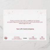 Avondlucht Folie accenten kerst vakantie Kaart (Achterkant)