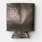 Avondluxe: lederen getextureerde verfijning blikjeskoeler (Voorkant)