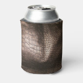 Avondluxe: lederen getextureerde verfijning blikjeskoeler (Blikje Achterkant)