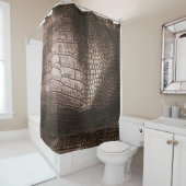 Avondluxe: lederen getextureerde verfijning douchegordijn (In situ)