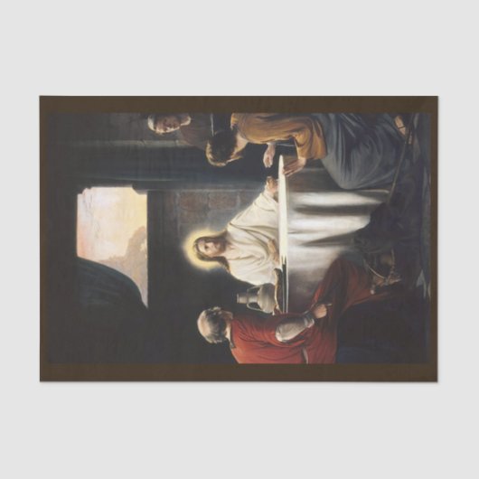 Avondmaal bij Emmaus door Carl Bloch Tissuepapier (Voorkant)