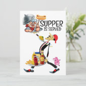 AVONDMAAL IS OPGEDIEND KAART (Staand voorkant)