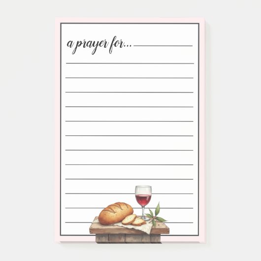Avondmaalsbrood en Wijn Oorlogsruimte Gebed Post-it® Notes (Voorkant)