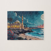 Avondmoskee in de buurt van Zee Legpuzzel (Horizontaal)