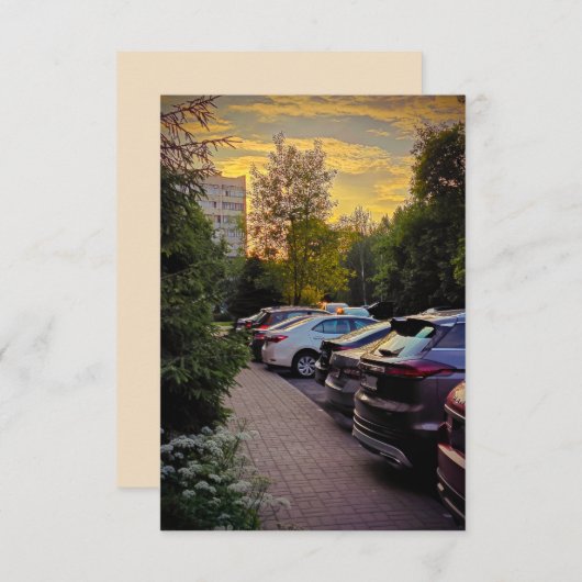 Avondpad Flat Card van Sotnichenko – Aanpassen Bedankkaart (Voorkant / Achterkant)