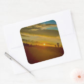 Avondpauze Vierkante Sticker (Envelop)