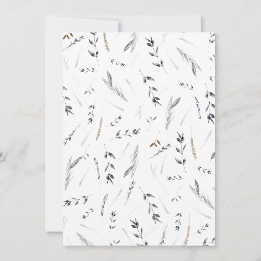 Avondreceptie uitnodiging voor bruiloft, Dusky (Achterkant)