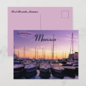 Avondrust bij Port Hercule Monaco Briefkaart (Voorkant / Achterkant)