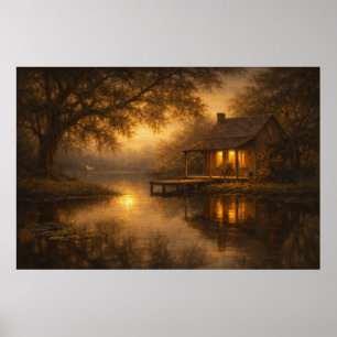 Avondrust   Kunst aan het meerhuis   Poster