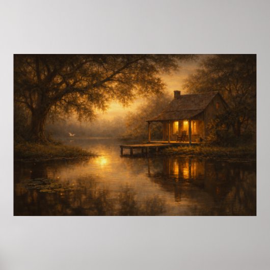 Avondrust | Kunst aan het meerhuis | Poster (Voorkant)