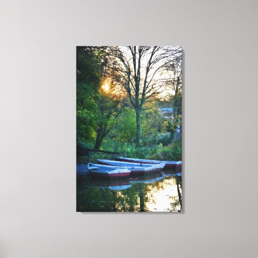 Avonds aan het meer canvas afdruk (Voorkant)