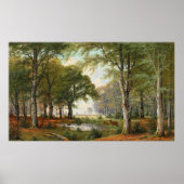 Avonds Boslandschap Poster (Voorkant)