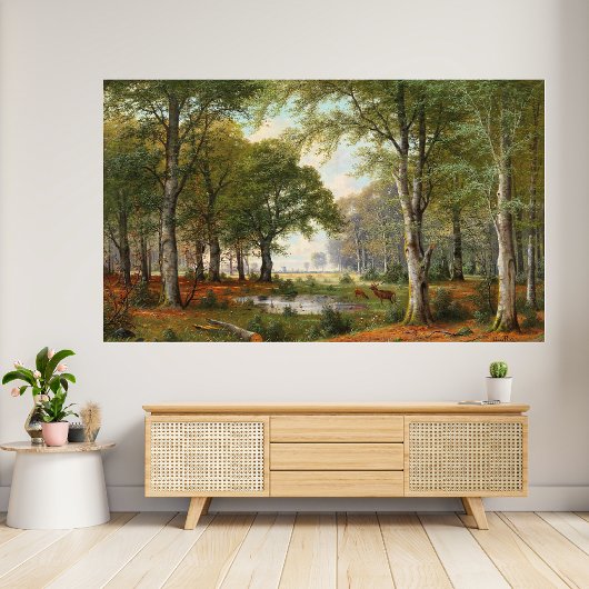 Avonds Boslandschap Poster