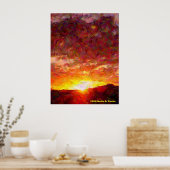 Avonds lichte druk poster (Keuken)