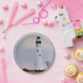 Avonds vuurtoren papieren bordje (Feest)