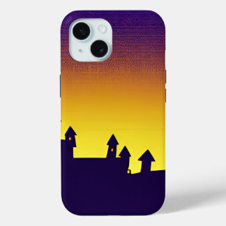 Avondschaduwlandschap iPhone 15 Case