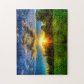 Avondschemering Wisconsin. Legpuzzel (Verticaal)
