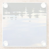 Avondse reflecties op vijver glazen onderzetter (Achterkant)