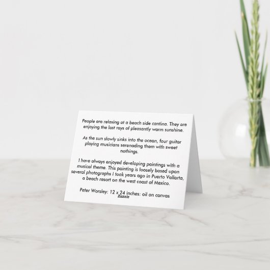 avondserenade kaart (Achterkant)