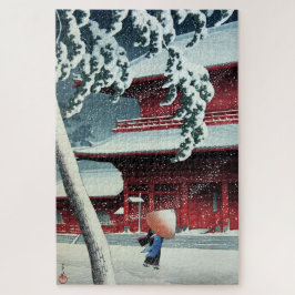 Avondsneeuw bij de Edo-rivier Hasui Kawase  Legpuzzel