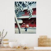 Avondsneeuw bij de Edo-rivier Hasui Kawase Poster (Keuken)