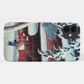 Avondsneeuw bij Edo-rivier Hasui Kawase Case-Mate iPhone Case (Achterkant (horizontaal))