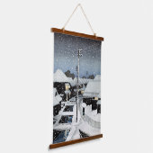 Avondsneeuw in Terajima Village Hasui Kawase  Hangend Wandkleed (Gebogen)