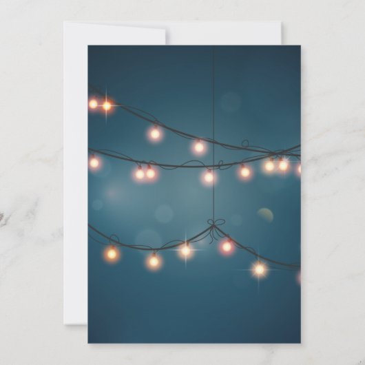 Avondsten uitnodiging van de Birthday Party (Achterkant)