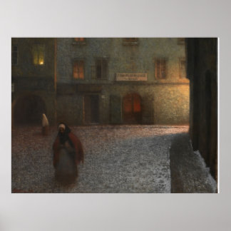 Avondstraat (1906) Jakub Schikaneder Poster