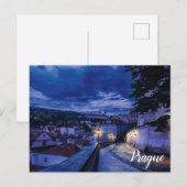 Avondstraat in het Briefkaart Praag (Voorkant / Achterkant)