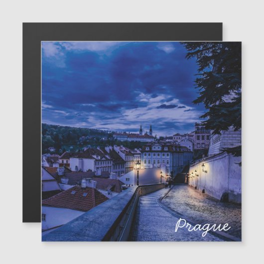 Avondstraat in Praag (Voorkant / Achterkant)