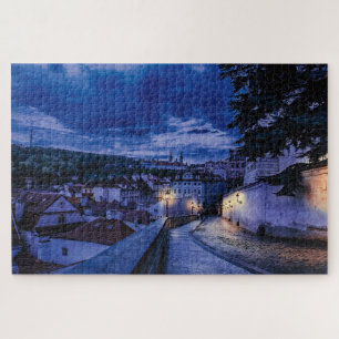 Avondstraat in Praag Jigzaag Puzzle Legpuzzel