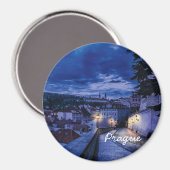 Avondstraat in Praag Magneet (Voorkant / Achterkant)