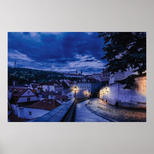 Avondstraat in Praag Poster (Voorkant)