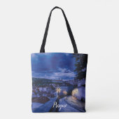 Avondstraat in Praag Tote Bag (Achterkant)