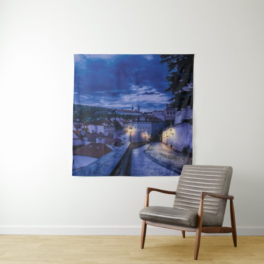Avondstraat in Praag Wandkleed (In situ)