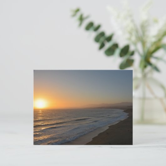 avondstrand briefkaart (Staand voorkant)