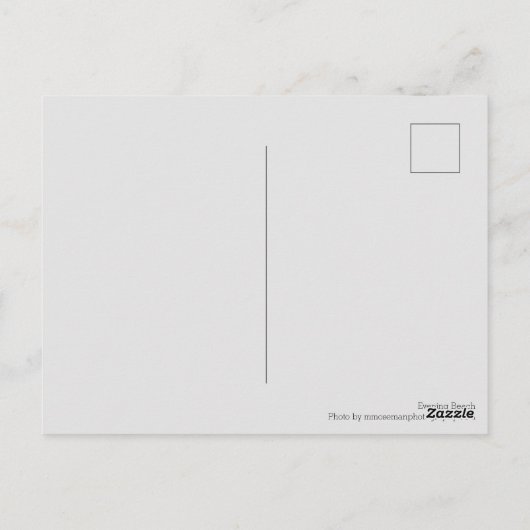 avondstrand briefkaart (Achterkant)
