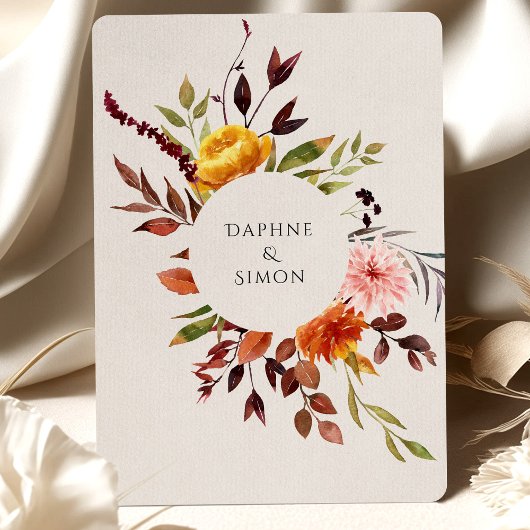 Avonduitnodiging Verbrand Sinaasappel Modern Scrip Kaart