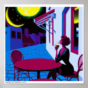 Avondviering Wijnproeverij in Bari, Italië Poster